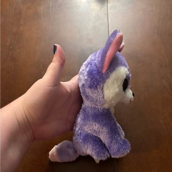 Purple and White Stuffed Animal Toy - Picture 3 of 7